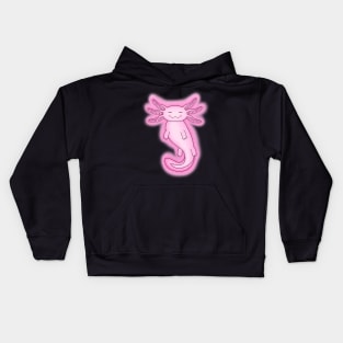 Cute Pink Axolotl Swimming Kids Hoodie